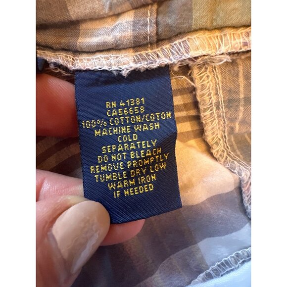 Polo Ralph Lauren Mens Madre Patchwork Plaid Cotton Shorts Size 35 Multicolor - Picture 5 of 7
